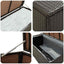 opbevaringskasse til haven 180x90x70 cm polyrattan brun