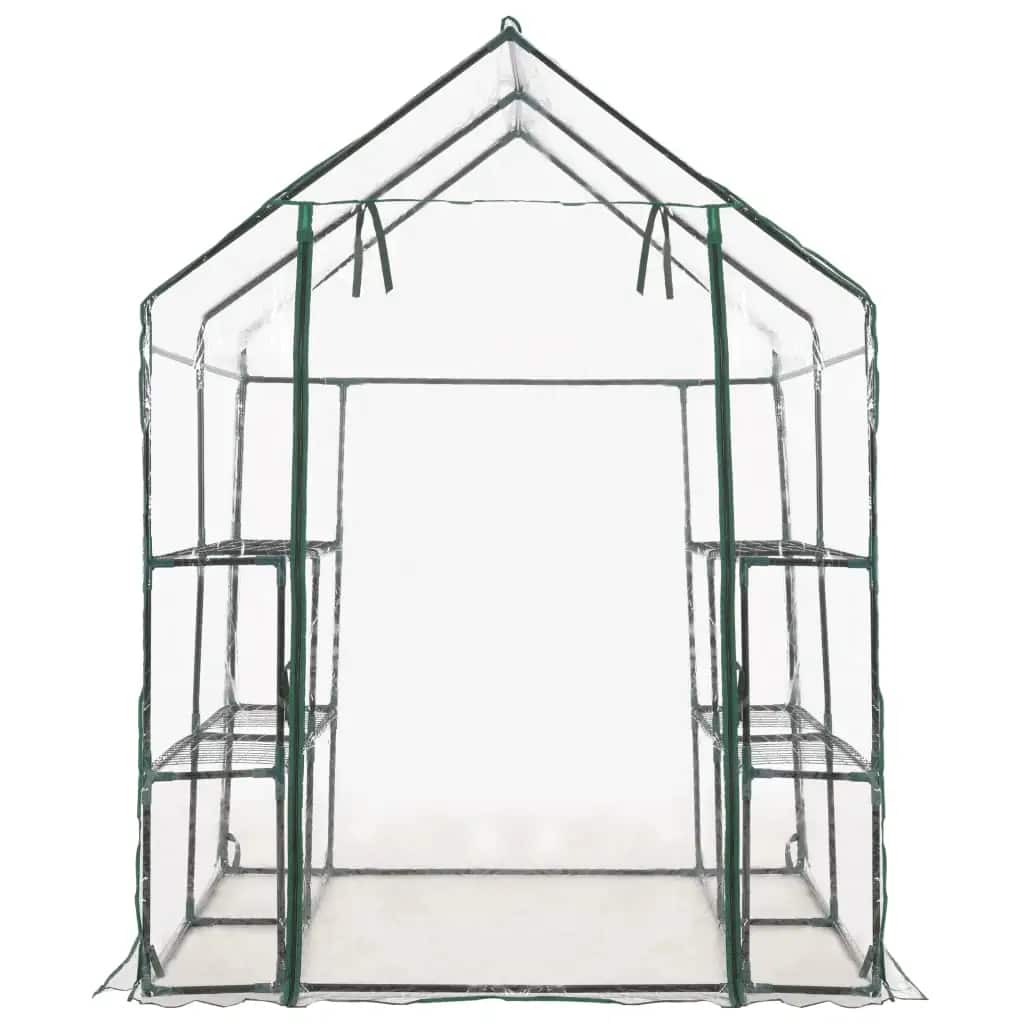 drivhus med 8 hylder 143 x 143 x 195 cm