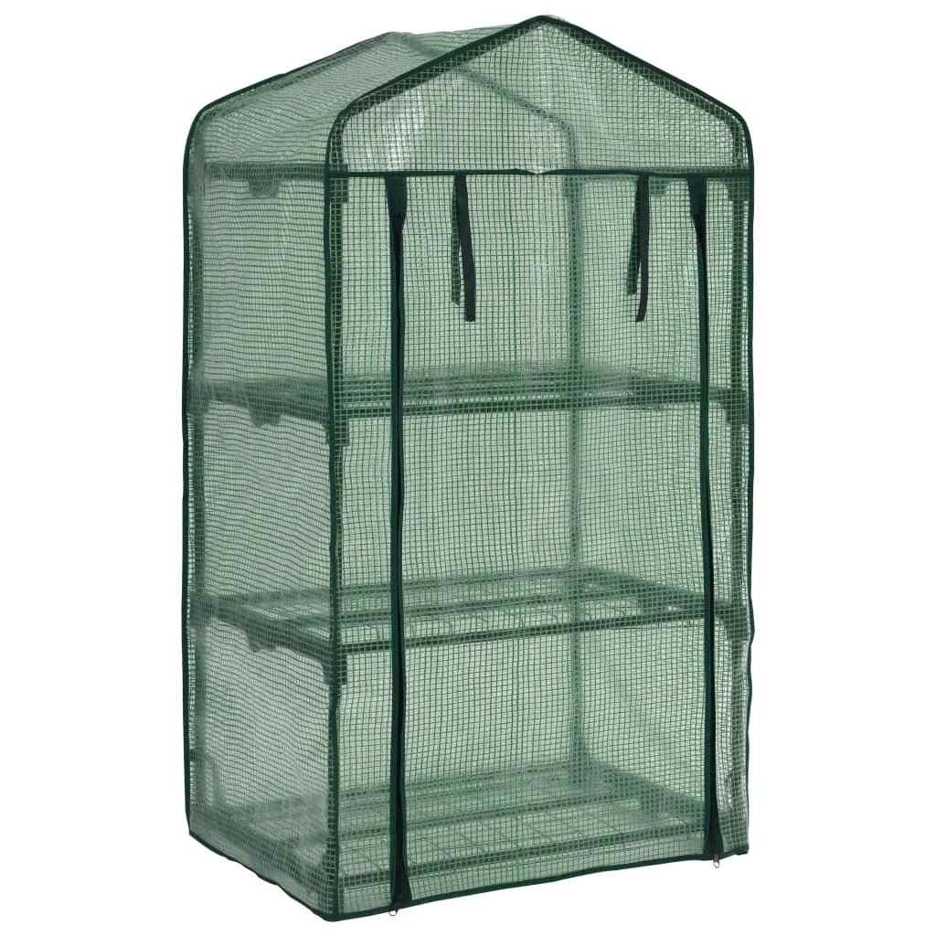 minidrivhus i 3 niveauer 69 x 49 x 125 cm