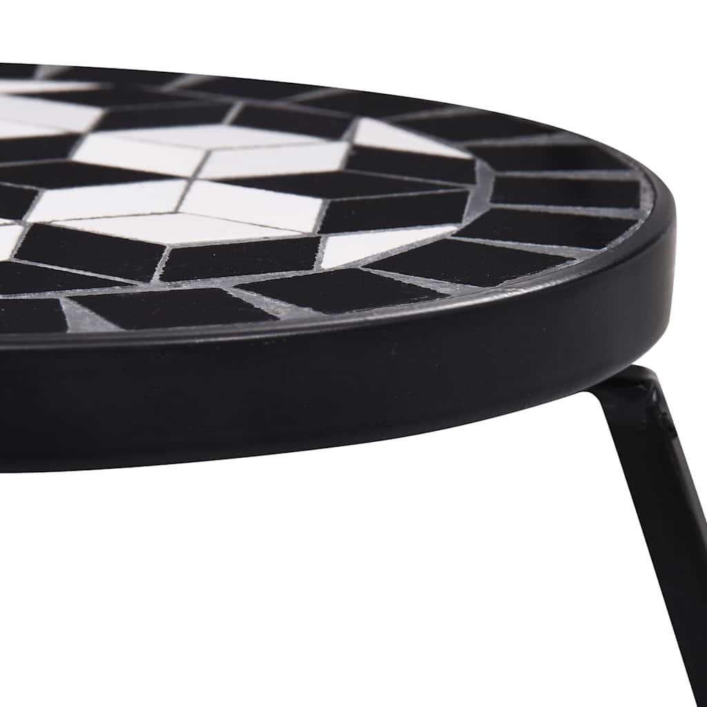 mosaikborde 3 stk. keramik sort og hvid