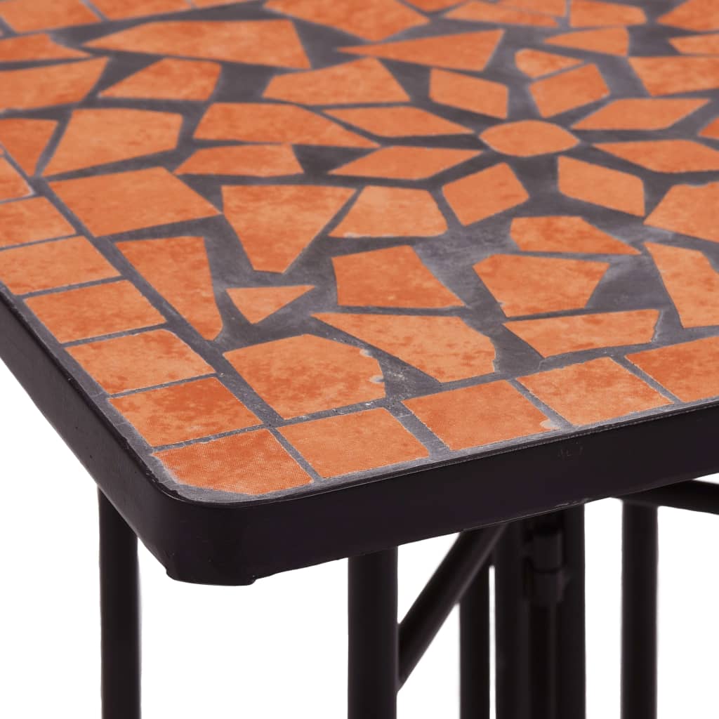 mosaikbord keramik terracottafarvet