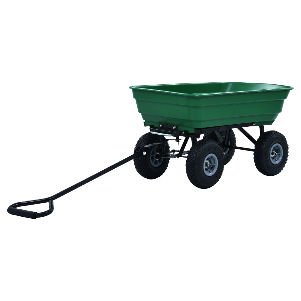 vippelig havevogn 300 kg 75 l grøn