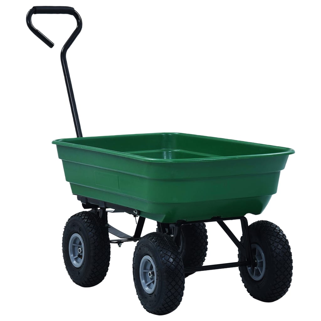 vippelig havevogn 300 kg 75 l grøn