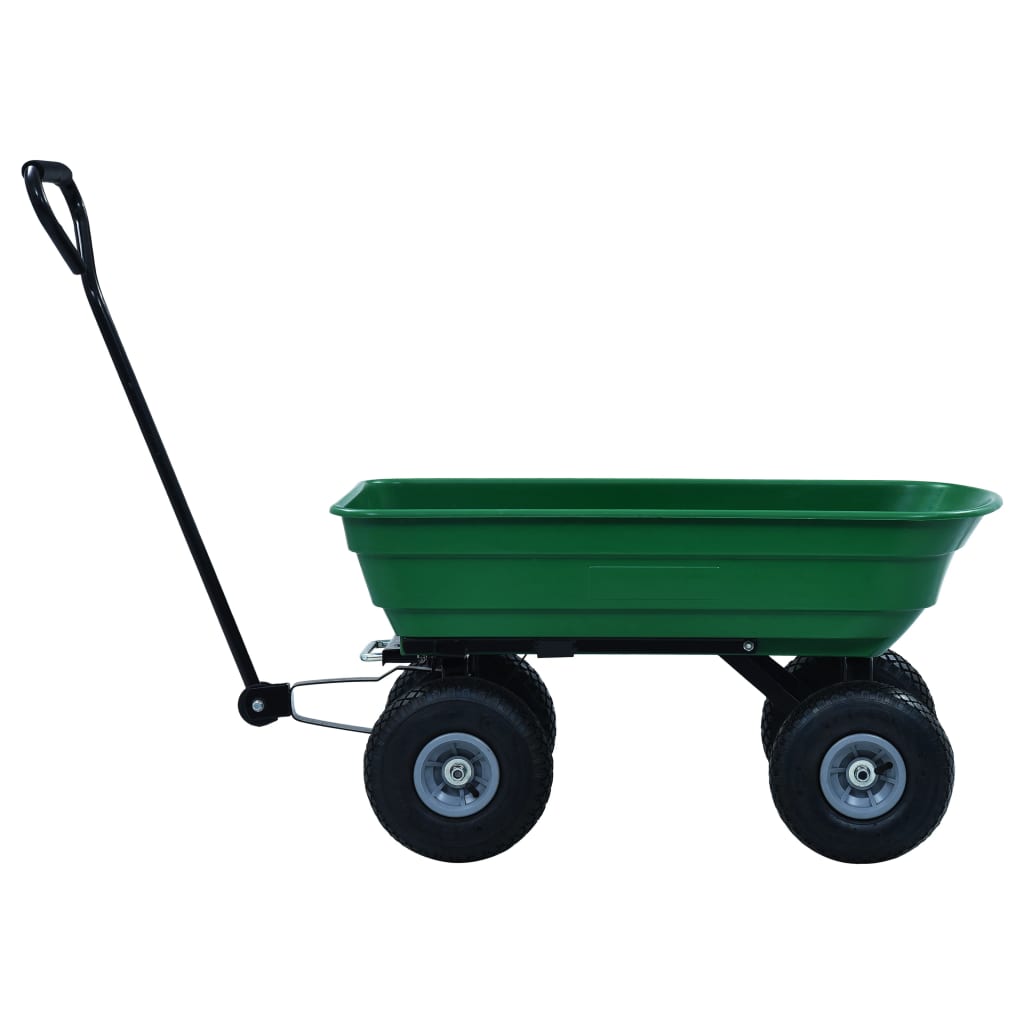 vippelig havevogn 300 kg 75 l grøn