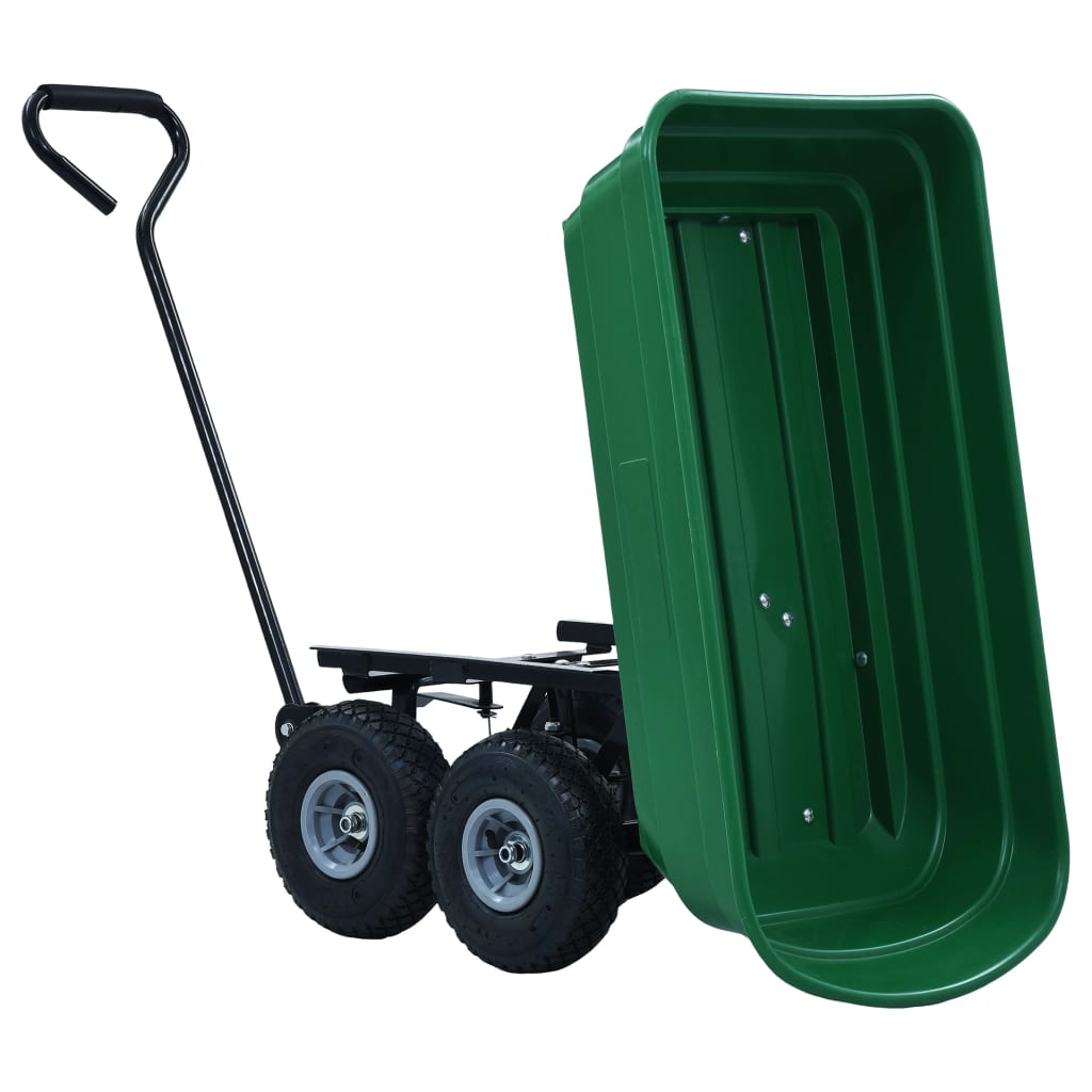 vippelig havevogn 300 kg 75 l grøn