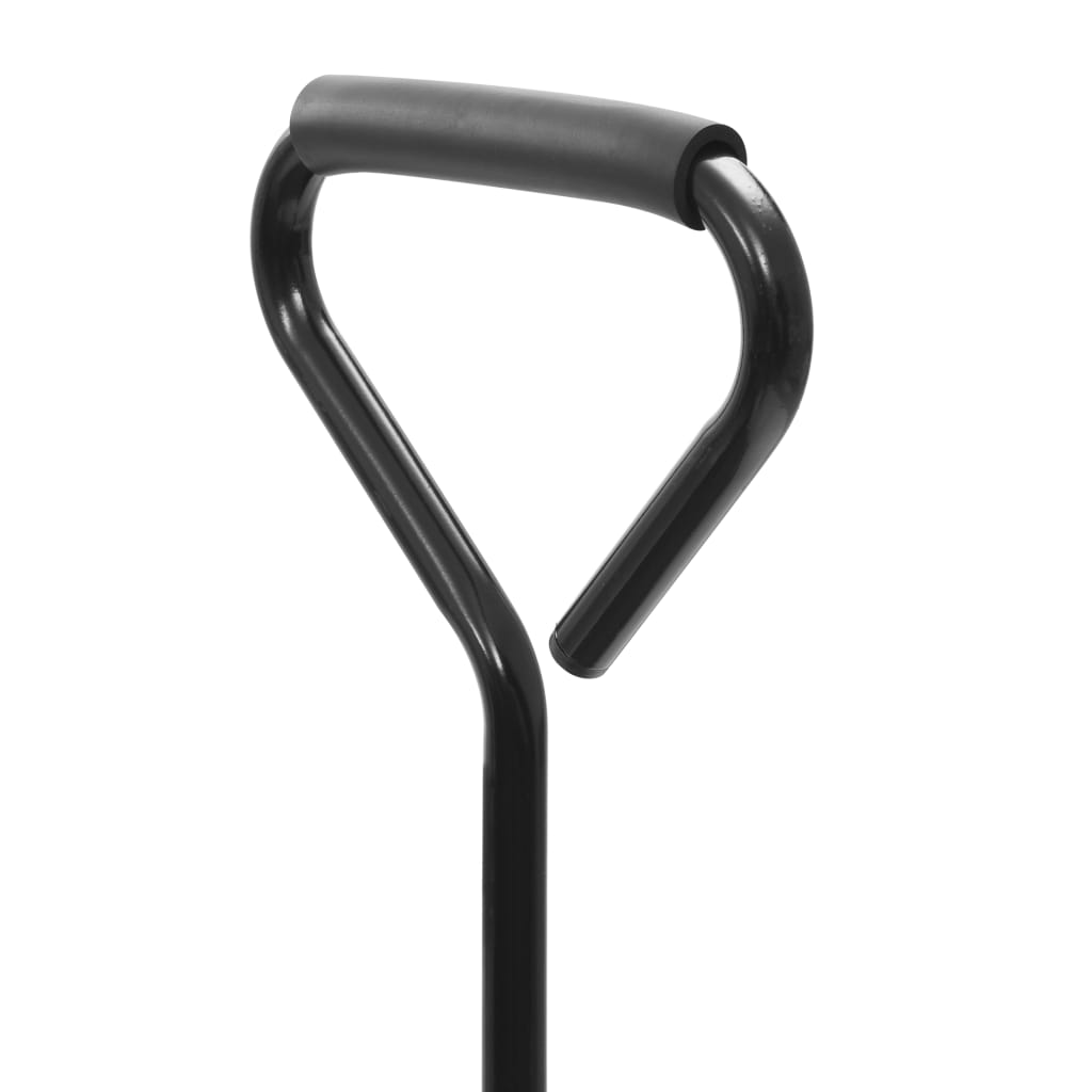 foldbar havevogn med tag stål grå
