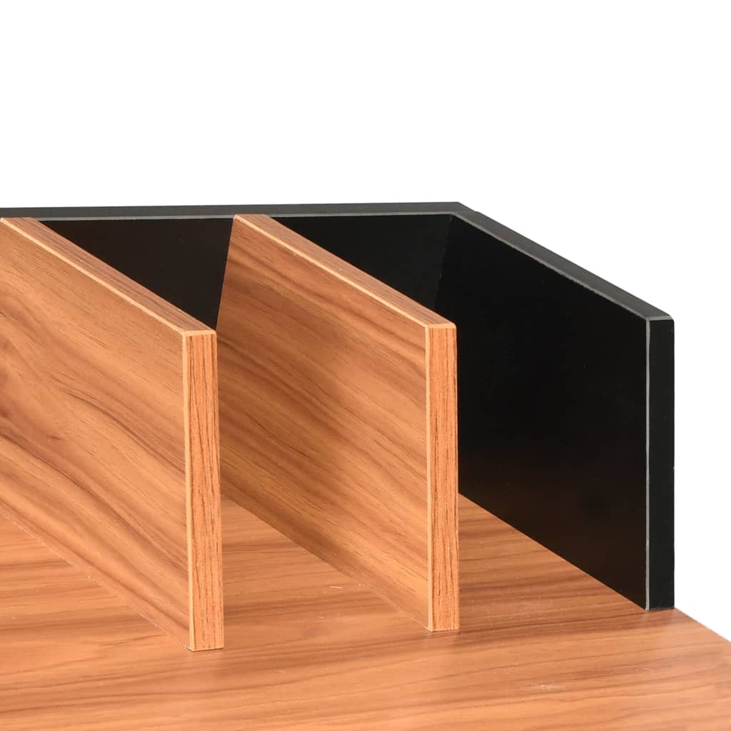 skrivebord 80x50x84 cm sort og brun