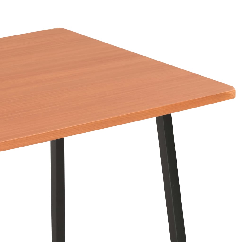 skrivebord med reol 102x50x117 cm sort og brun