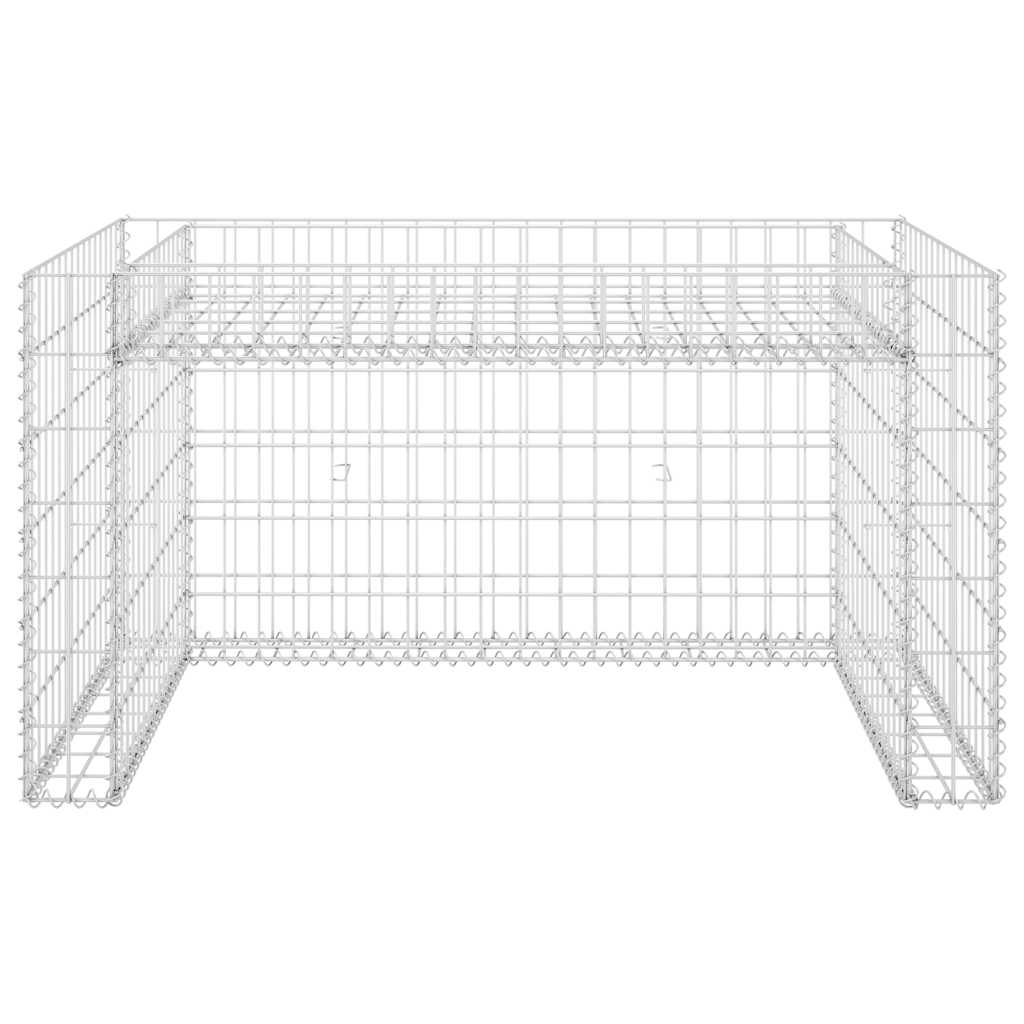 garage til plæneklipper med plantekasse stålwire 110x80x60 cm
