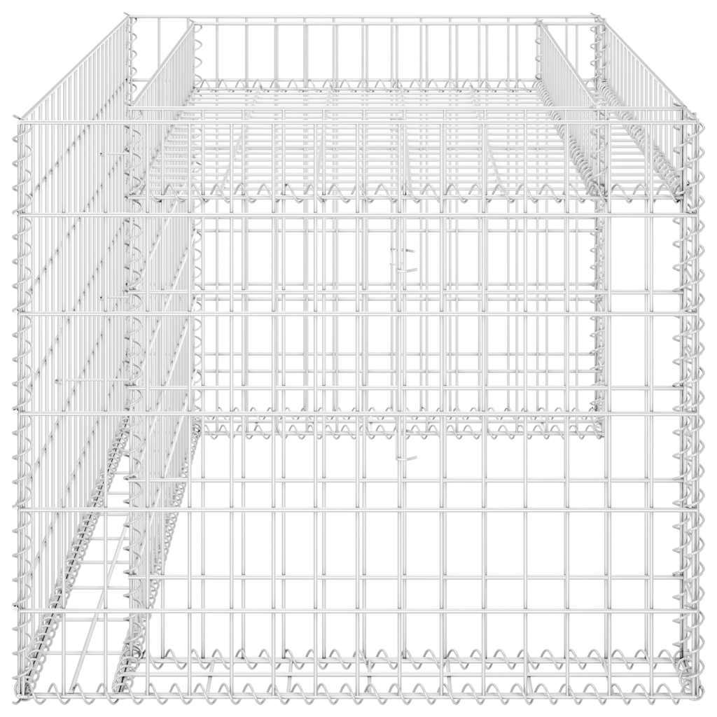 garage til plæneklipper med plantekasse stålwire 110x80x60 cm