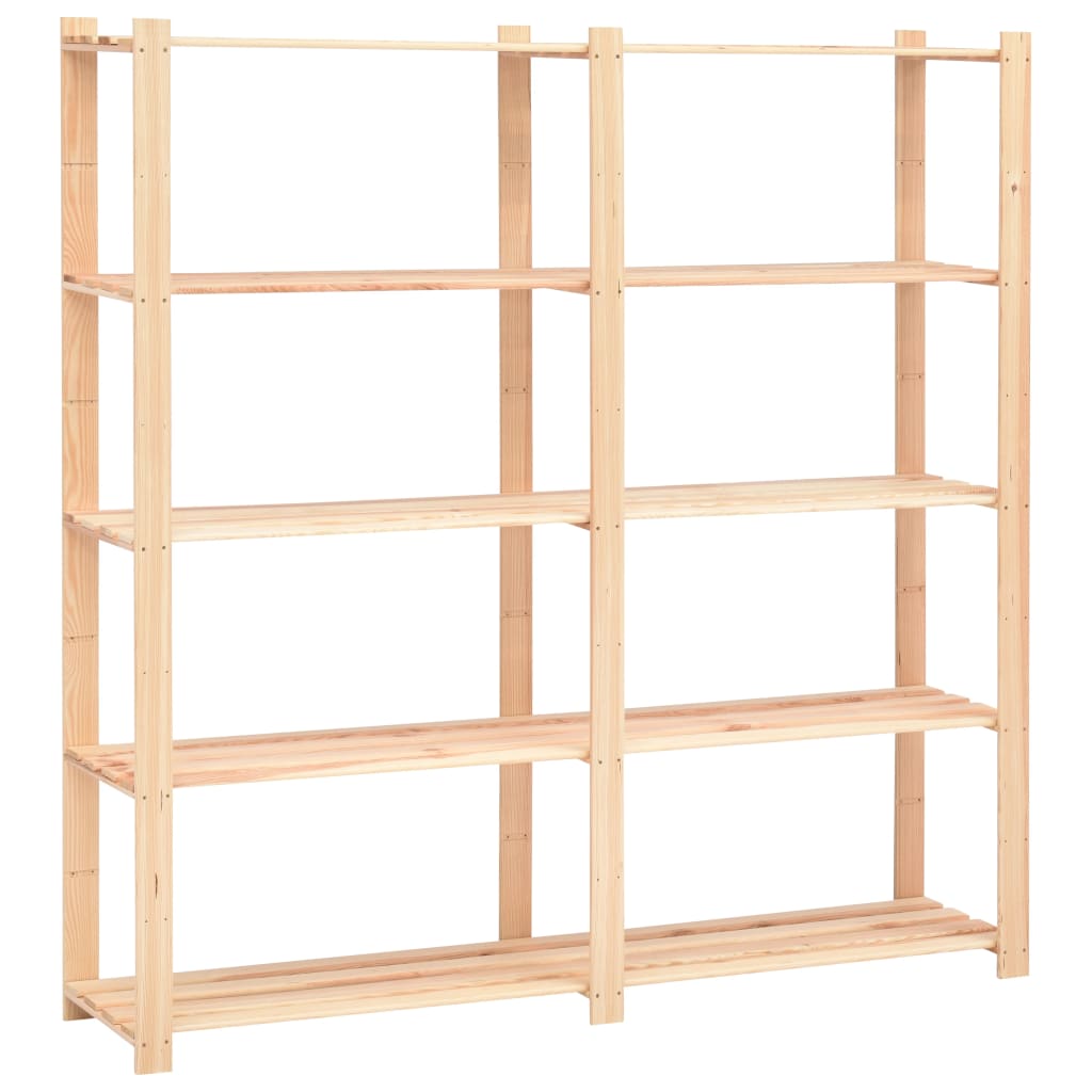 reol i 5 niveauer 170 x 38 x 170 cm massivt fyrretræ 500 kg