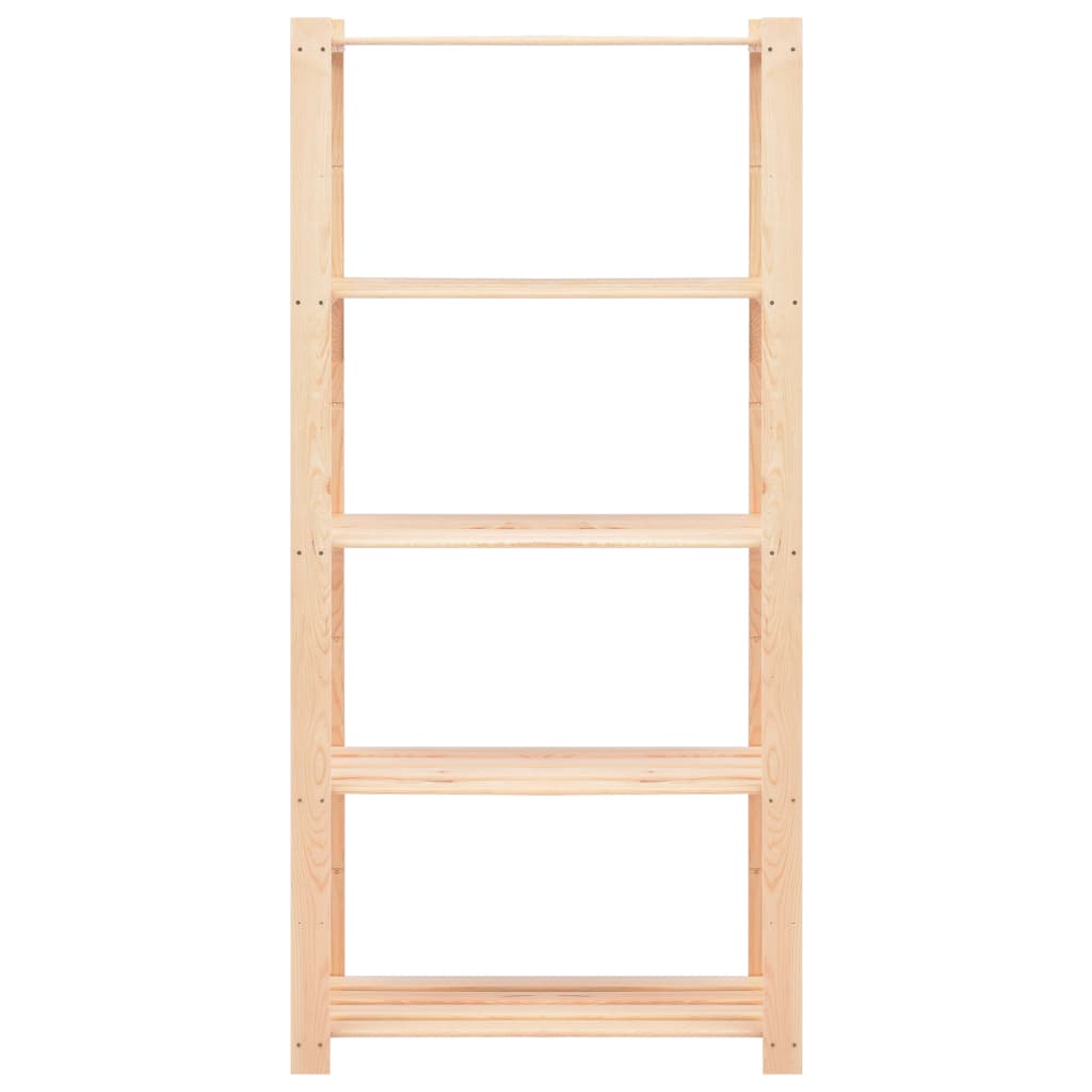 reol i 5 niveauer 80 x 38 x 170 cm massivt fyrretræ 250 kg