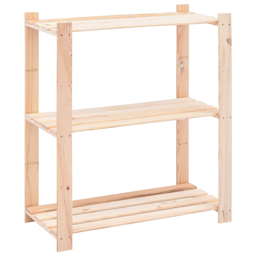 reol i 3 niveauer 80 x 38 x 90 cm massivt fyrretræ 150 kg