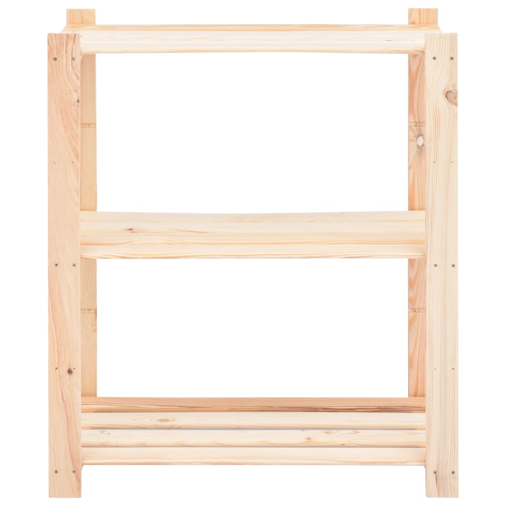 reol i 3 niveauer 80 x 38 x 90 cm massivt fyrretræ 150 kg