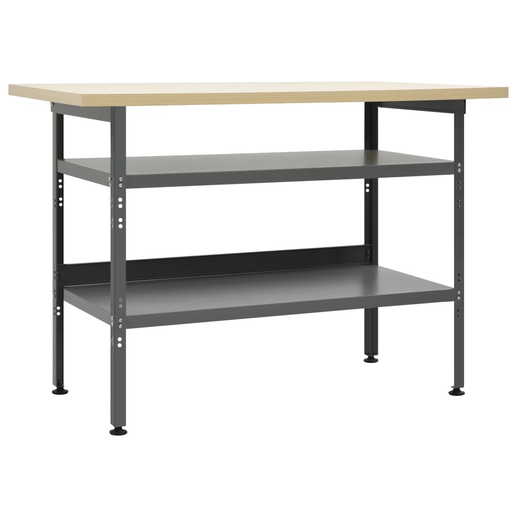 arbejdsbord 120x60x85 cm stål grå