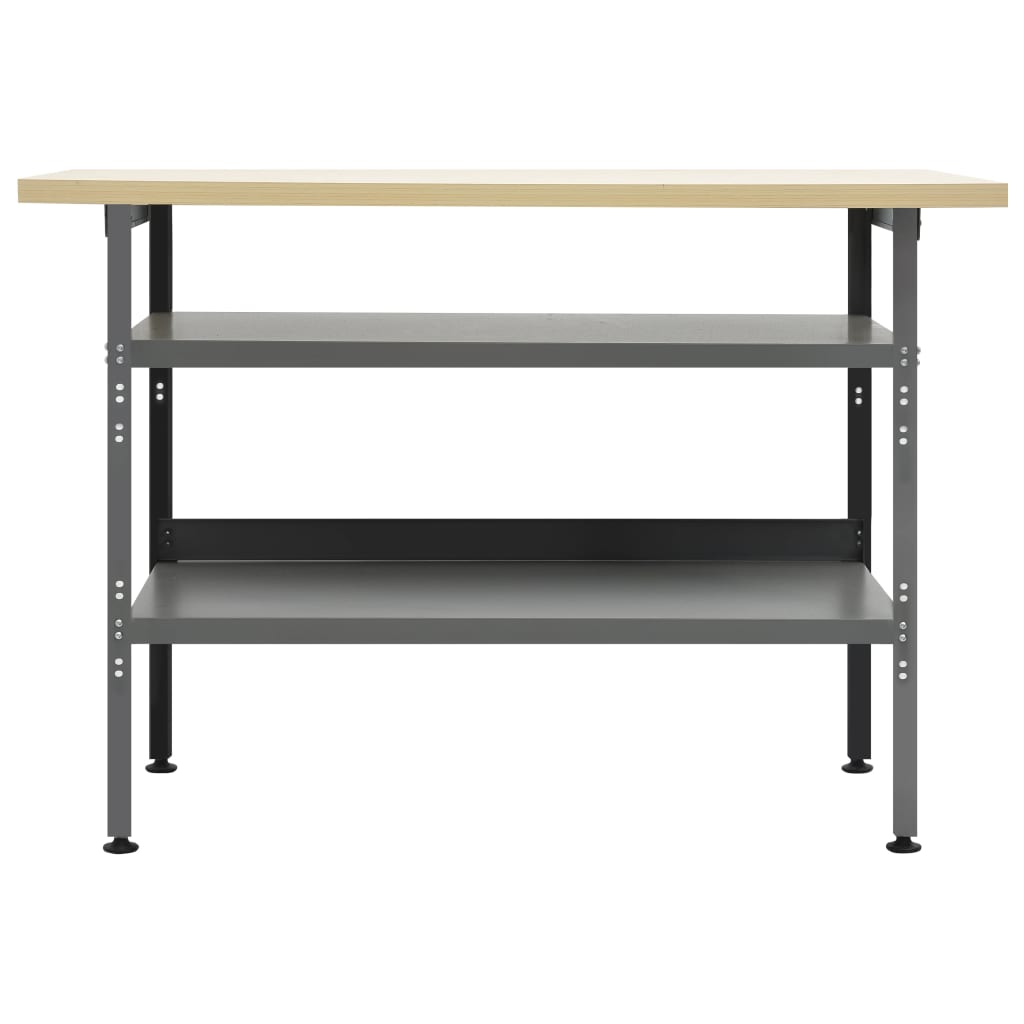 arbejdsbord 120x60x85 cm stål grå