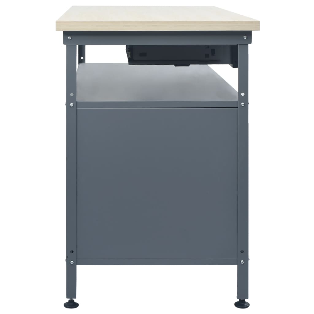 arbejdsbord 120x60x85 cm stål sort