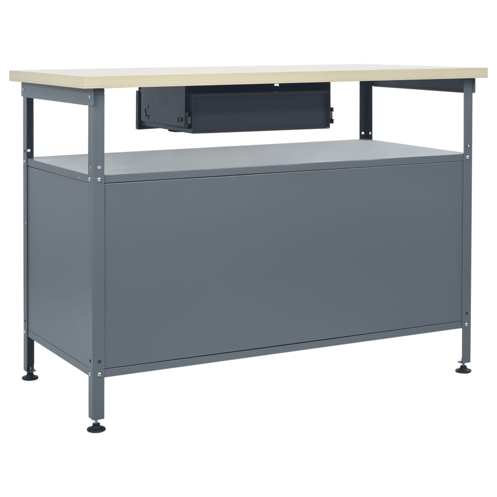 arbejdsbord 120x60x85 cm stål sort