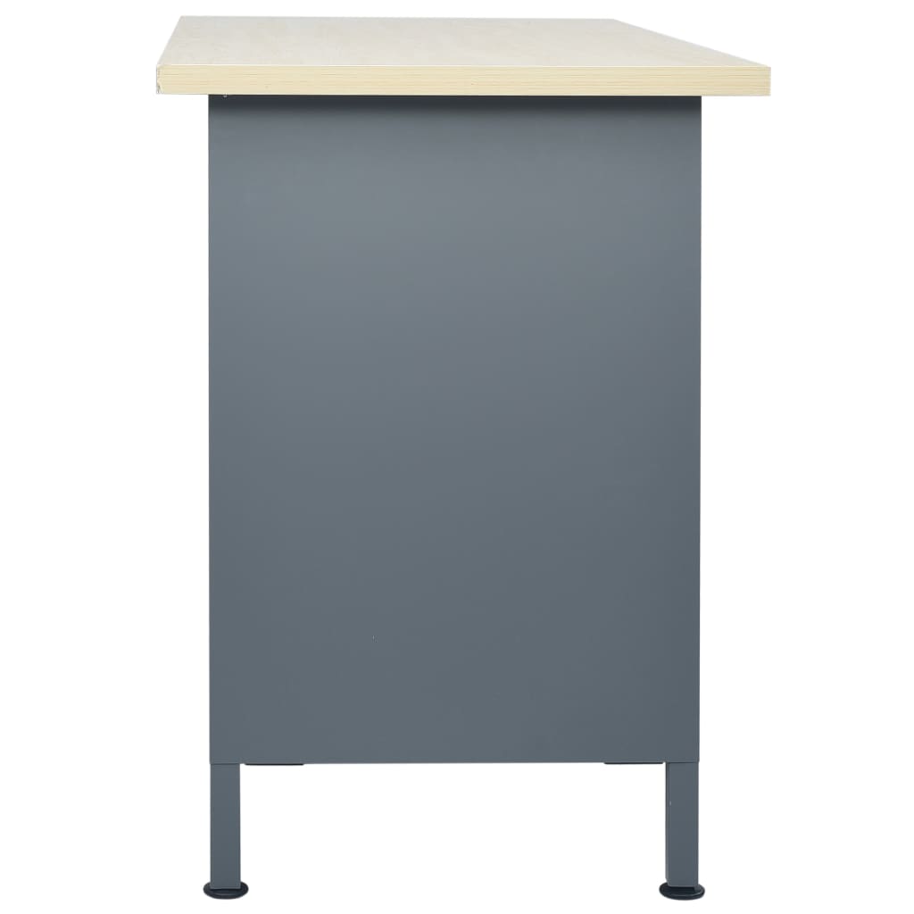 arbejdsbord 120x60x85 cm stål sort