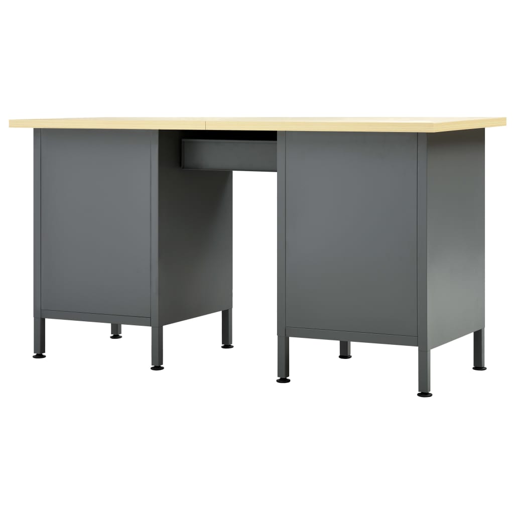 arbejdsbord 120x60x85 cm stål sort