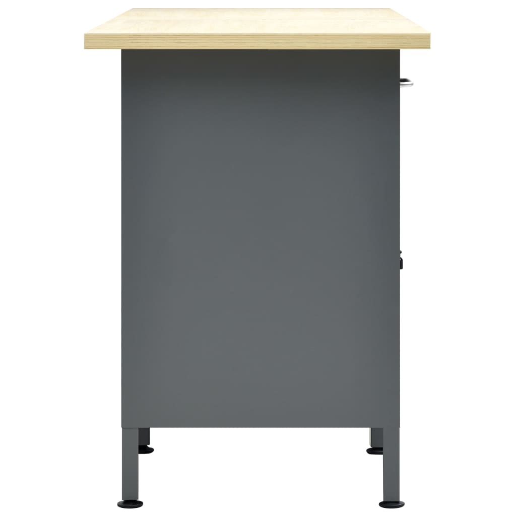 arbejdsbord 120x60x85 cm stål sort