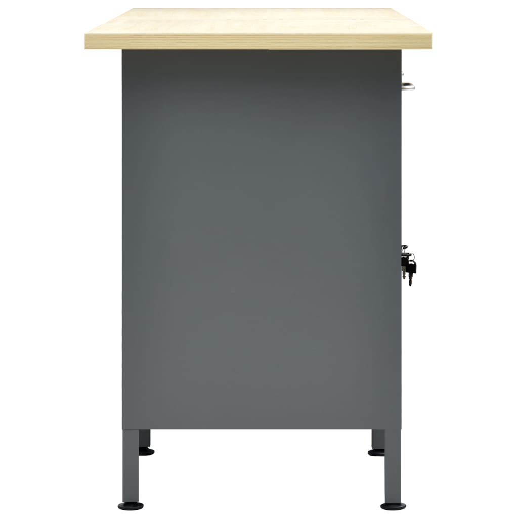 arbejdsbord 120x60x85 cm stål sort