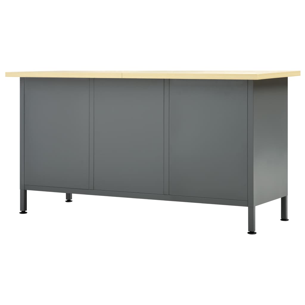 arbejdsbord 120x60x85 cm stål sort