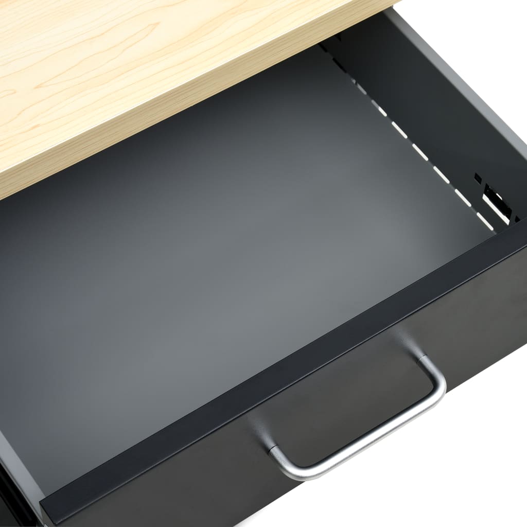 arbejdsbord 120x60x85 cm stål sort