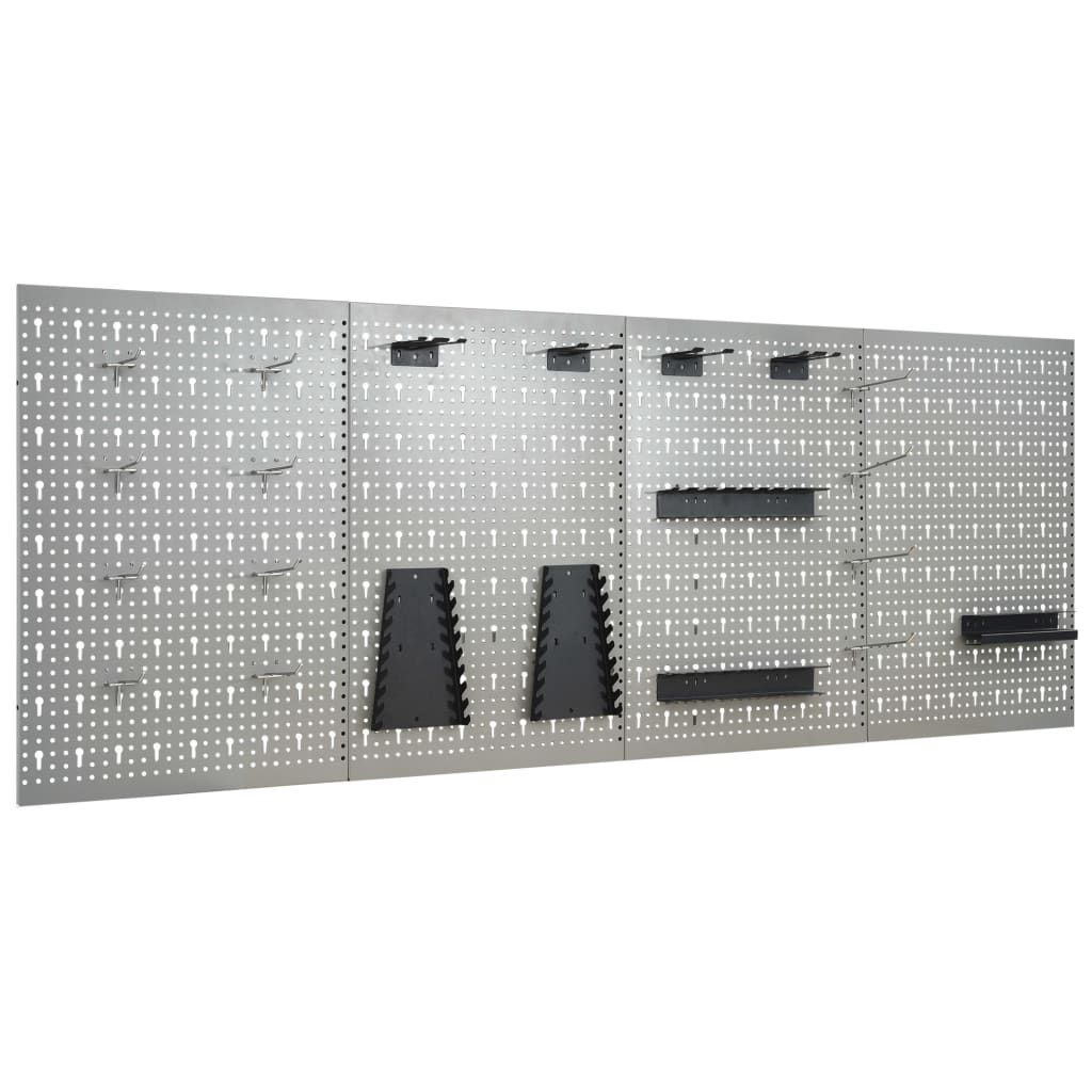 vægmonterede værktøjspaneler 4 stk. 40x58 cm stål
