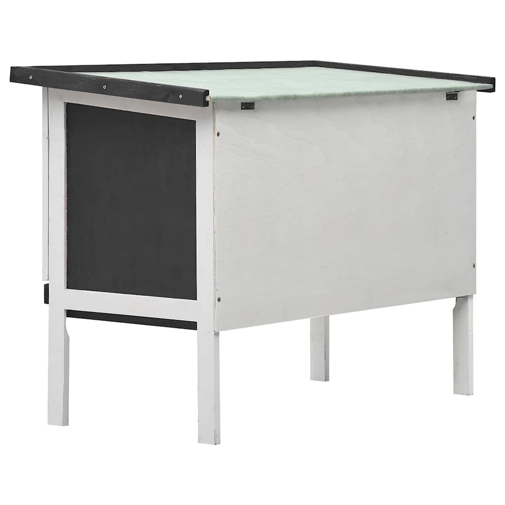 udendørs kaninbur 1 niveau træ grå