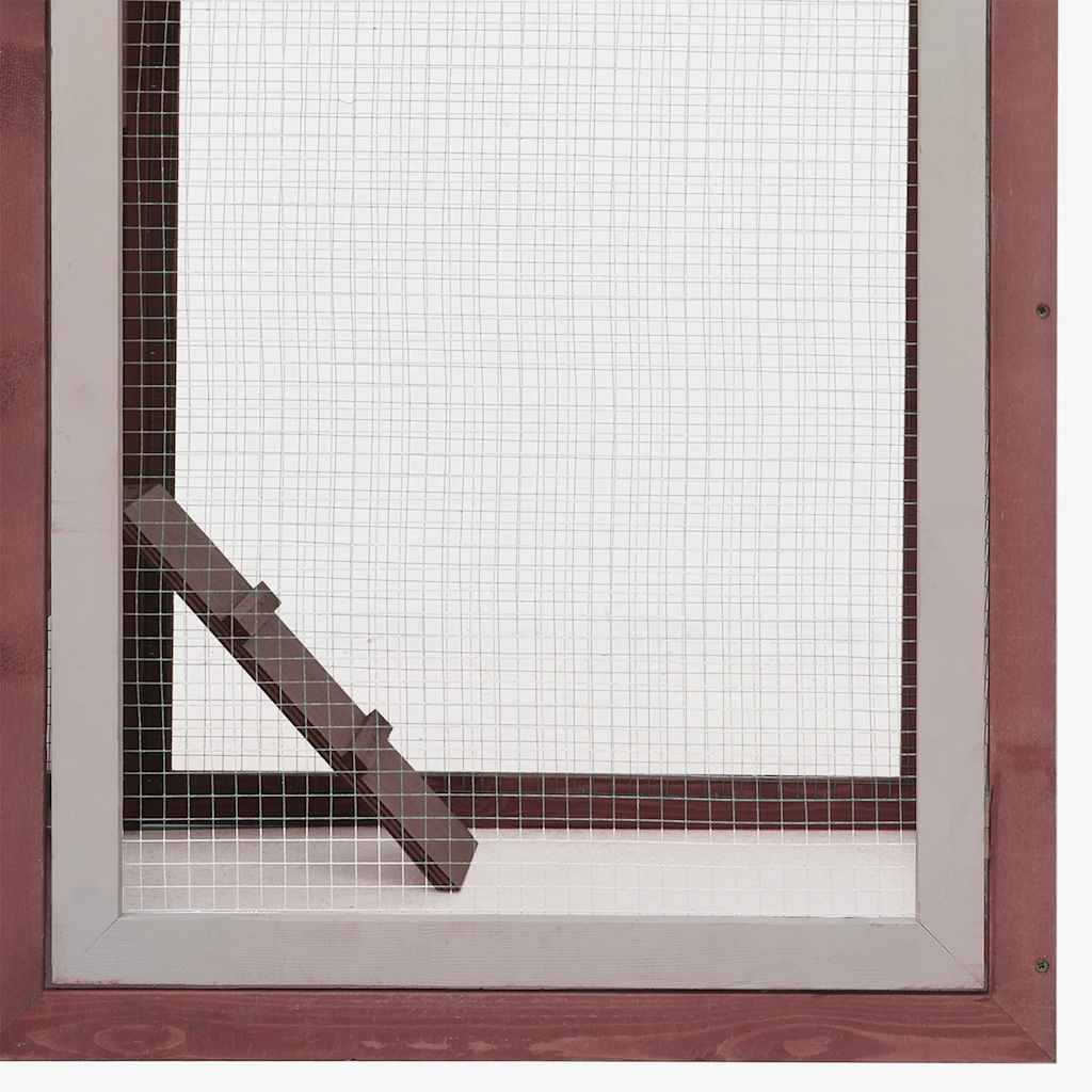 hønsehus 170x81x110 cm massivt fyrretræ og grantræ mokka