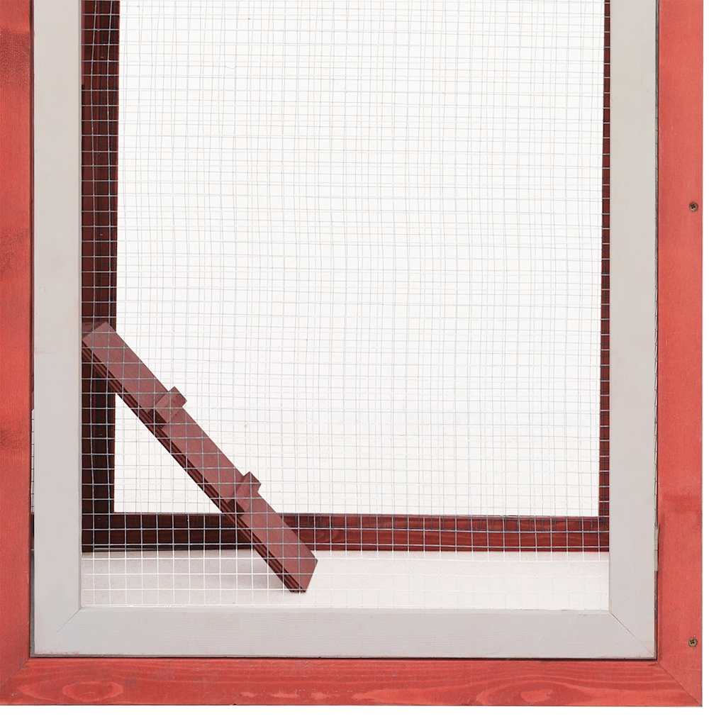 hønsehus 170x81x110 cm massivt fyrretræ og grantræ rød