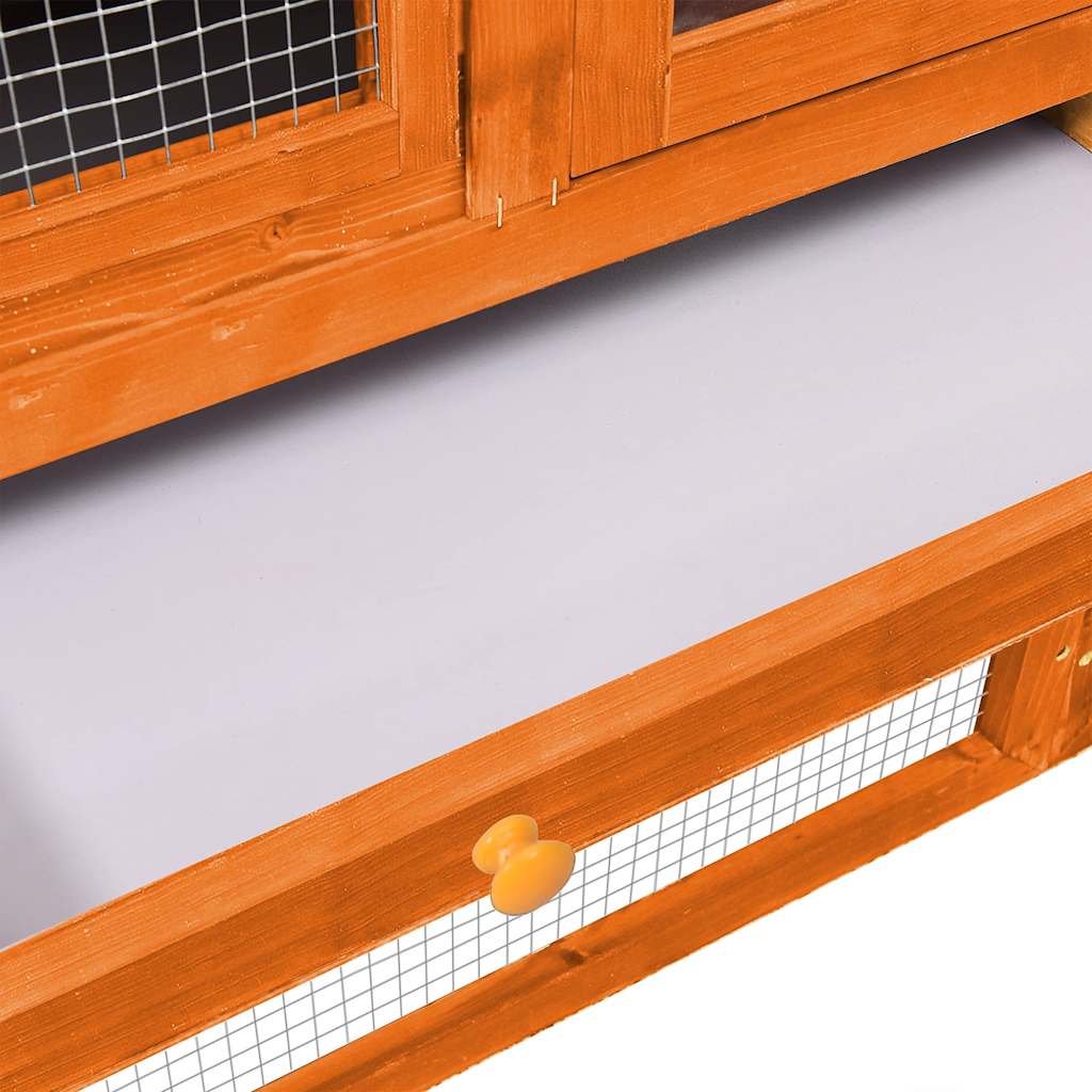 kaninbur 140x63x120 cm massivt fyrretræ
