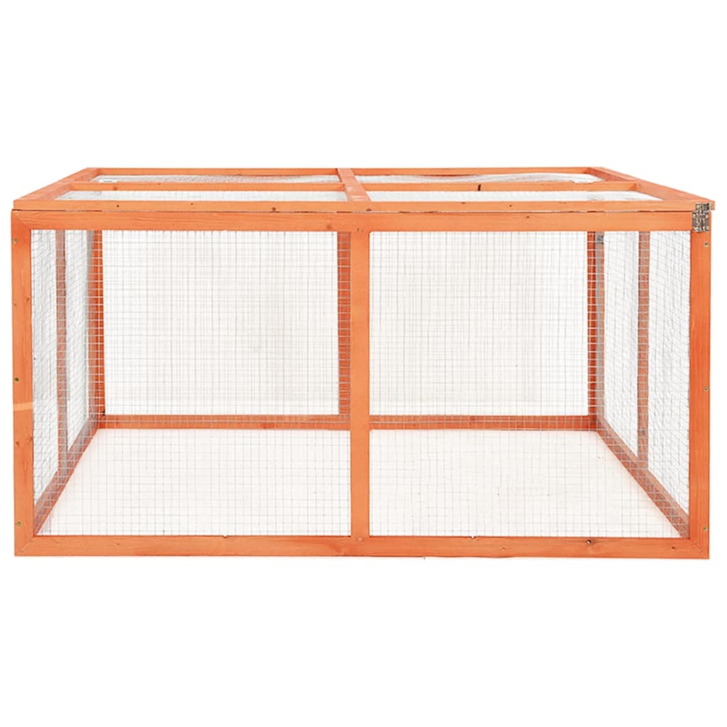 kaninbur 124x120x60 cm massivt fyrretræ