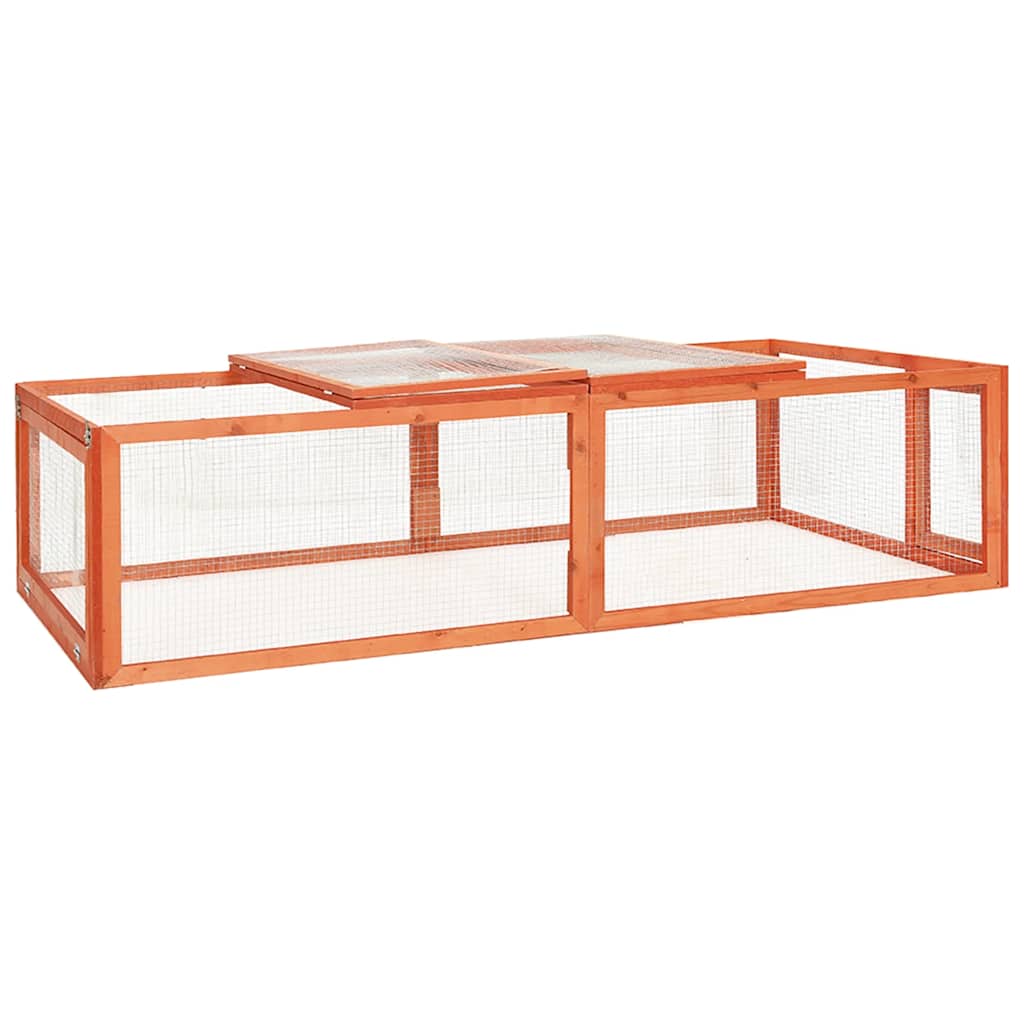 kaninbur 183x90x46,5 cm massivt fyrretræ