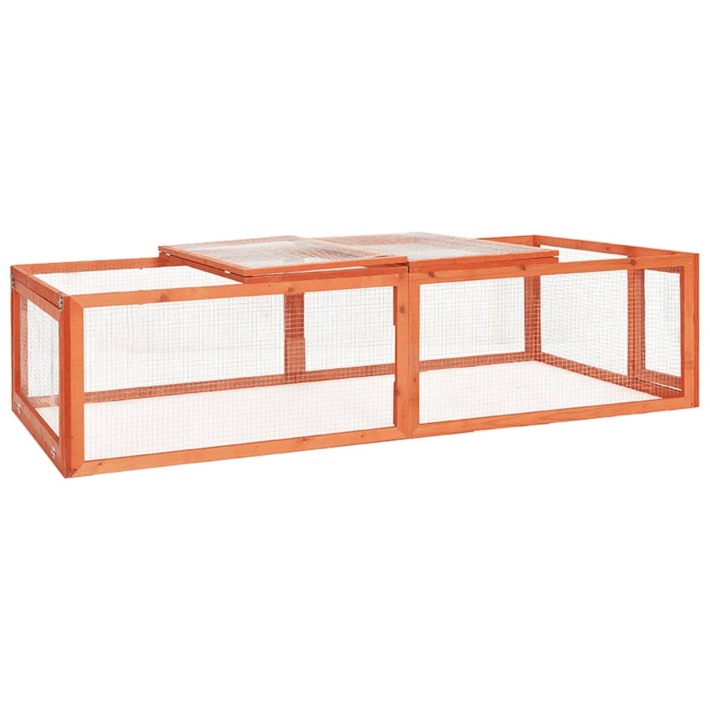 kaninbur 183x90x46,5 cm massivt fyrretræ
