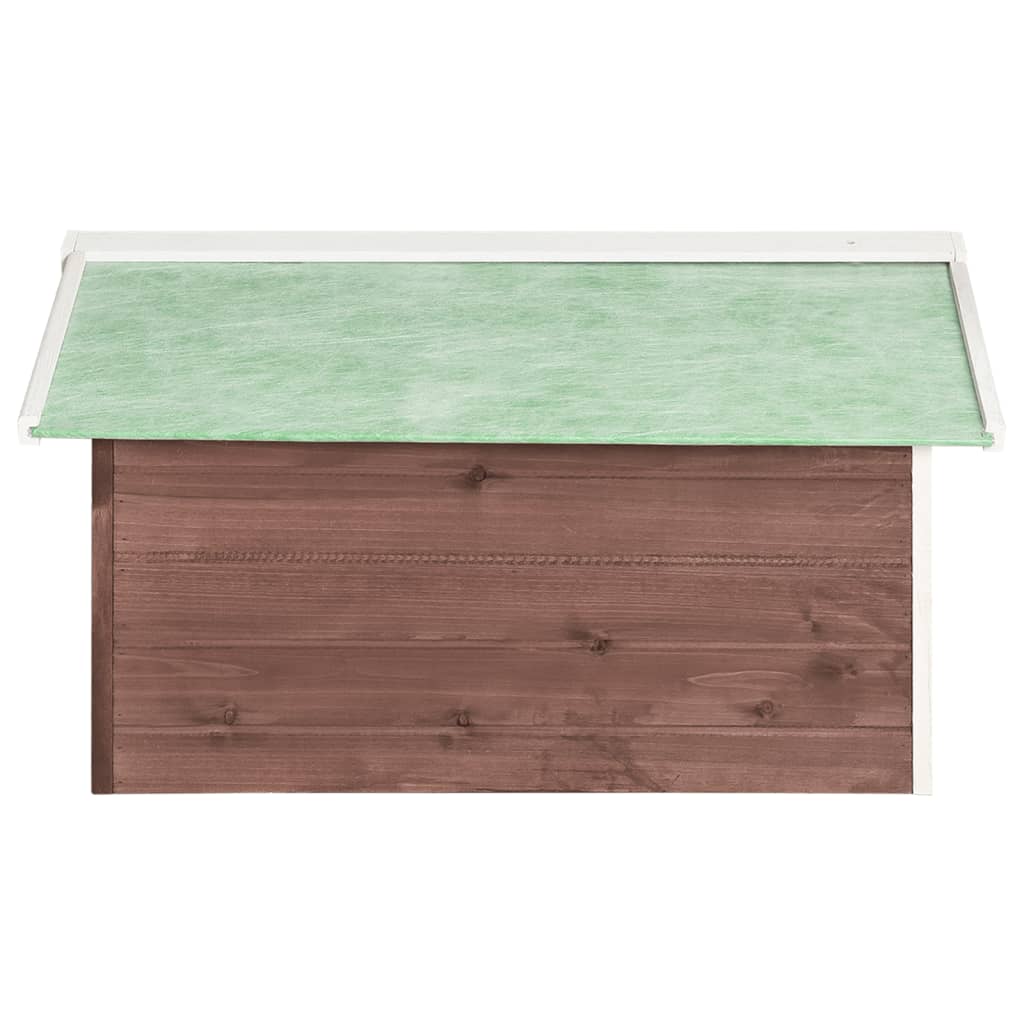 skur til robotplæneklipper 72x87x50 cm fyrretræ brun og hvid