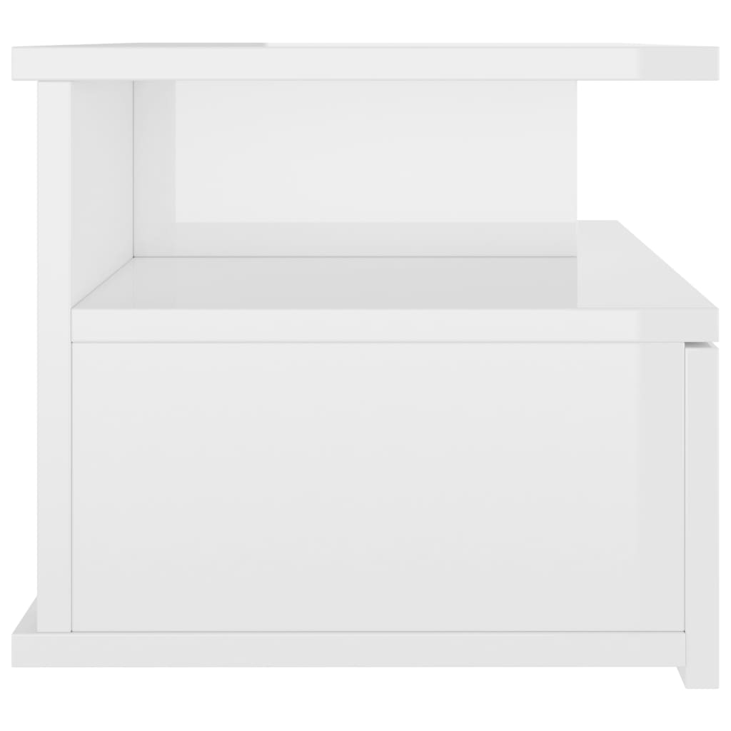 svævende natborde 2 stk. 40x31x27 cm konstrueret træ hvid