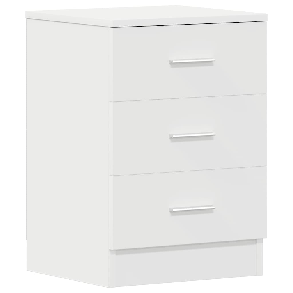 sengeborde 2 stk. 38x35x56 cm konstrueret træ hvid