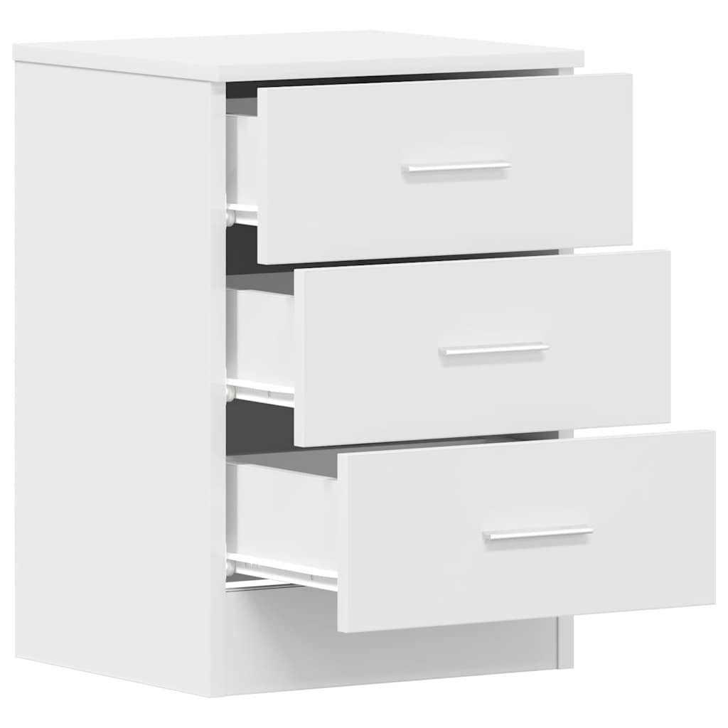 sengeborde 2 stk. 38x35x56 cm konstrueret træ hvid