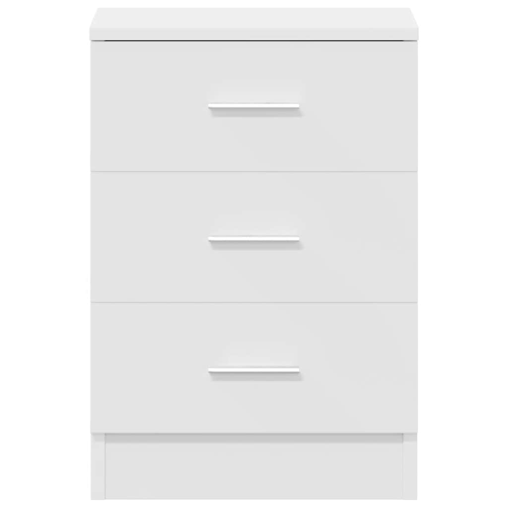 sengeborde 2 stk. 38x35x56 cm konstrueret træ hvid