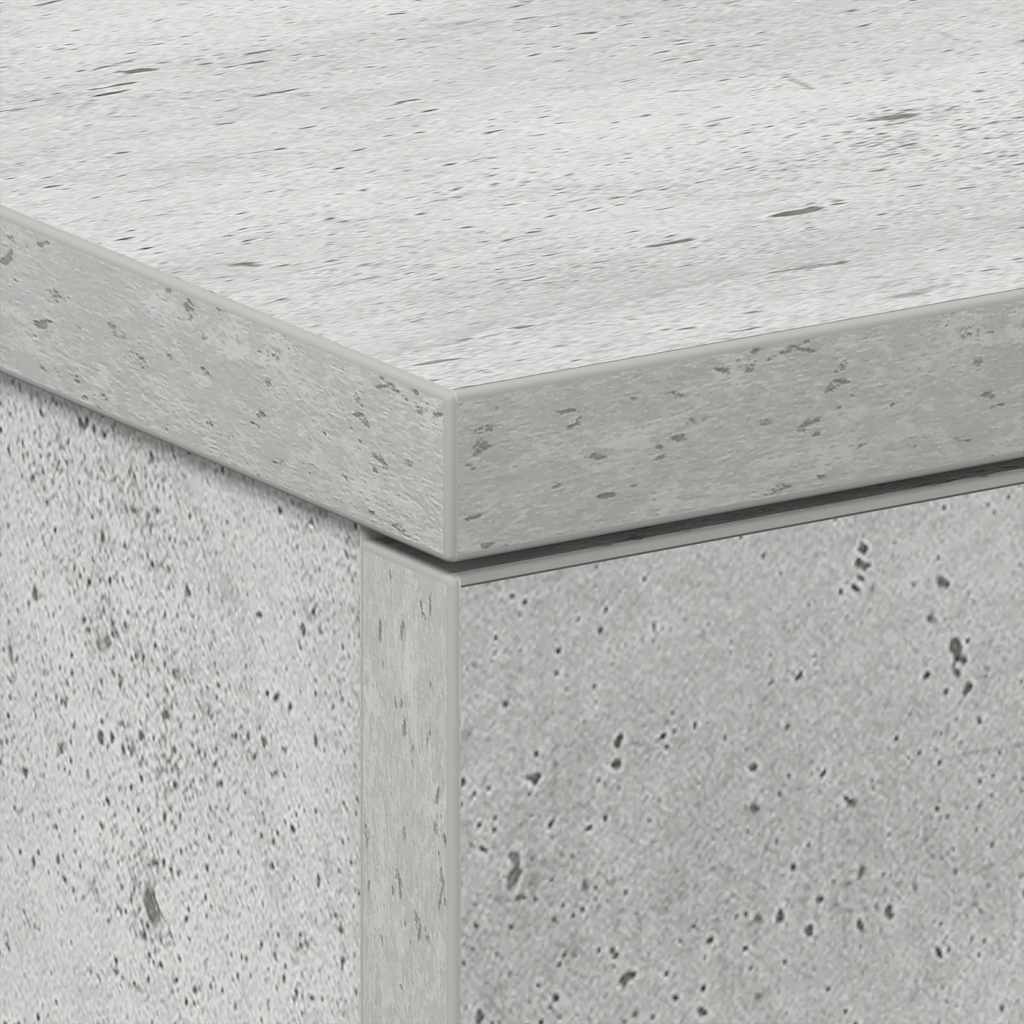 sengebord 38x35x56 cm konstrueret træ betongrå