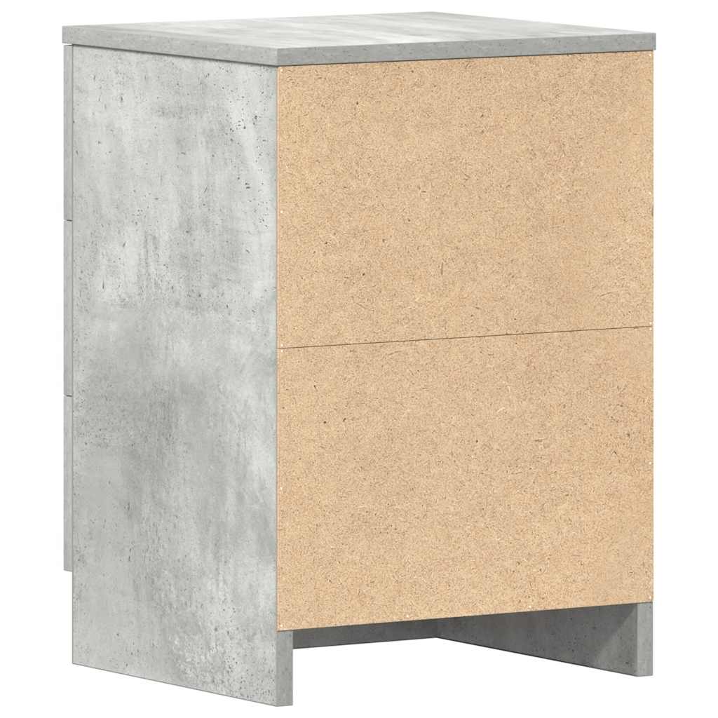 sengeborde 2 stk. 38x35x56 cm konstrueret træ betongrå