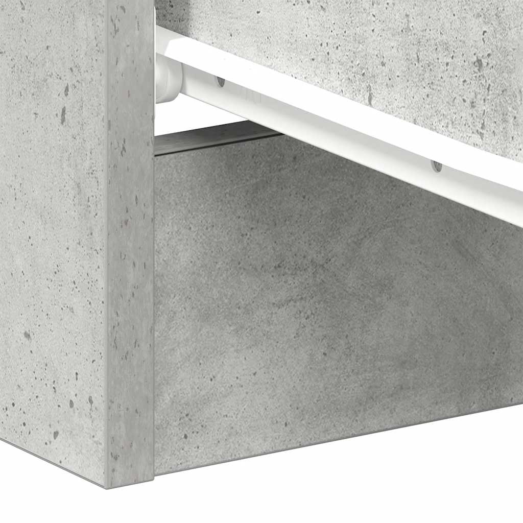 sengeborde 2 stk. 38x35x56 cm konstrueret træ betongrå