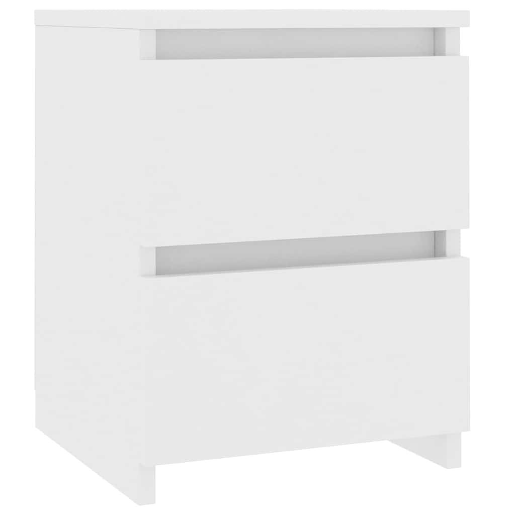 sengeborde 2 stk. 30x30x40 cm konstrueret træ hvid