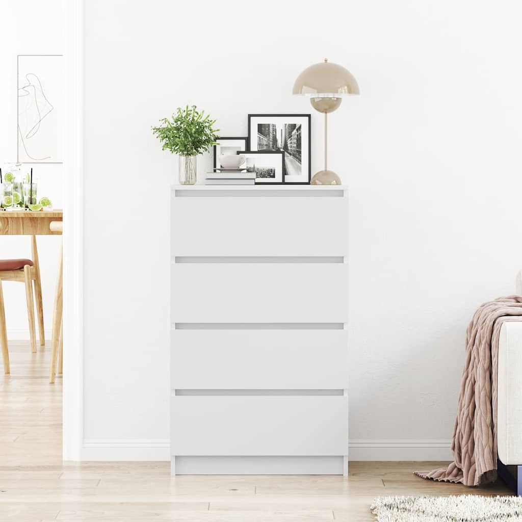 skænk 60x35x98,5 cm konstrueret træ hvid
