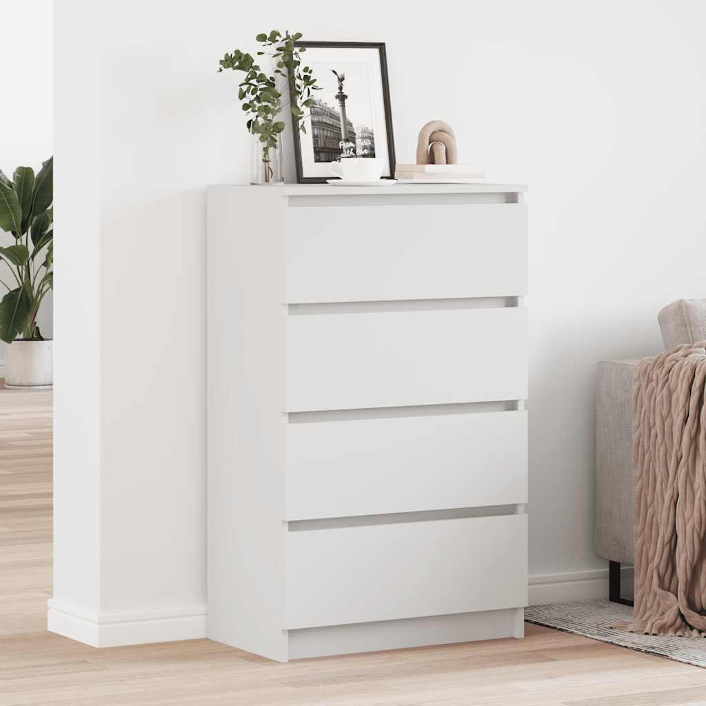 skænk 60x35x98,5 cm konstrueret træ hvid