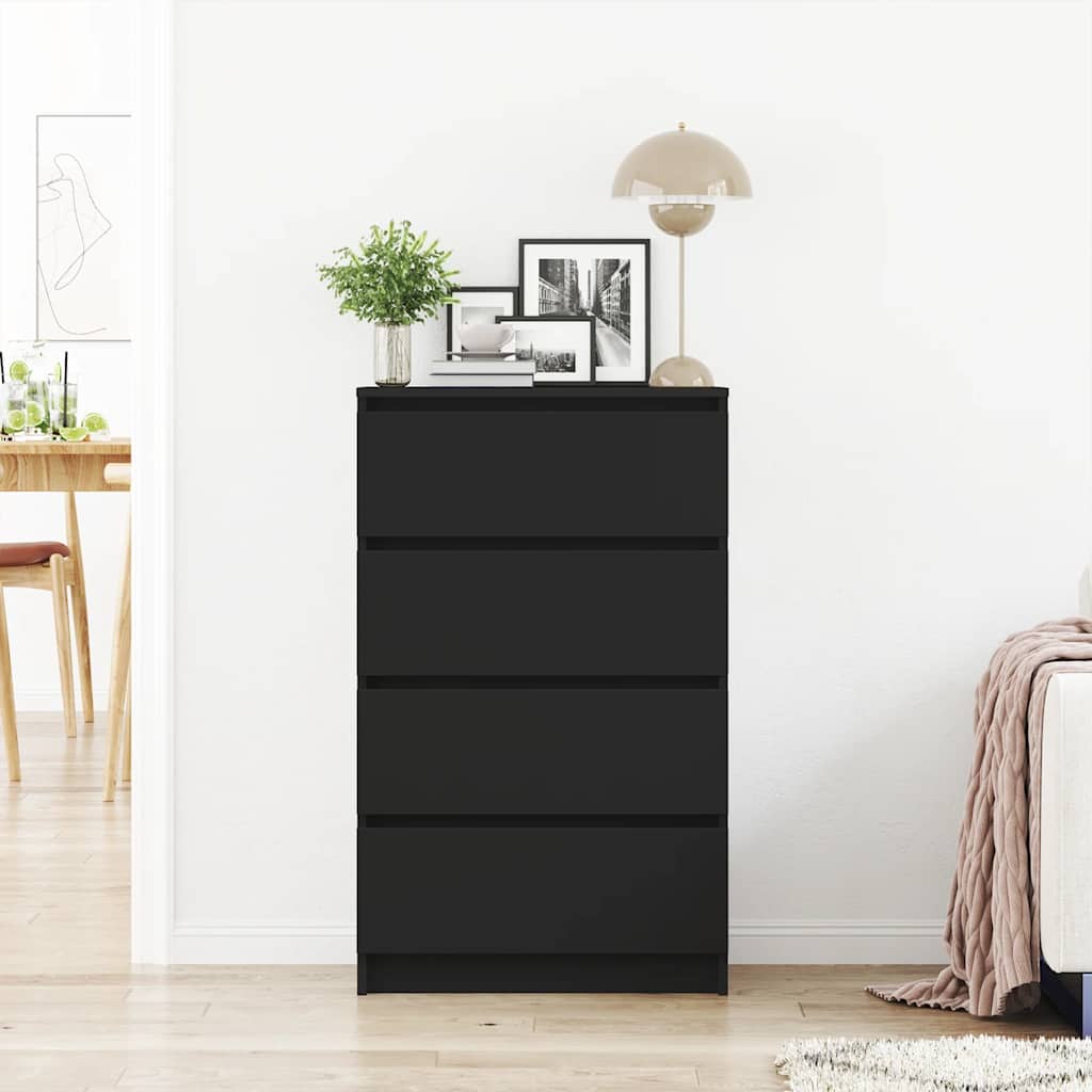 skænk 60x35x98,5 cm konstrueret træ sort