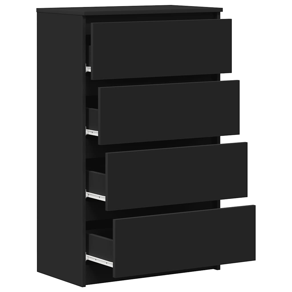 skænk 60x35x98,5 cm konstrueret træ sort