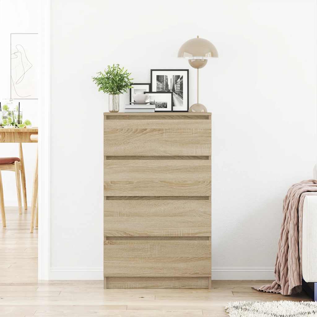skænk 60x35x98,5 cm konstrueret træ sonoma-egetræsfarvet